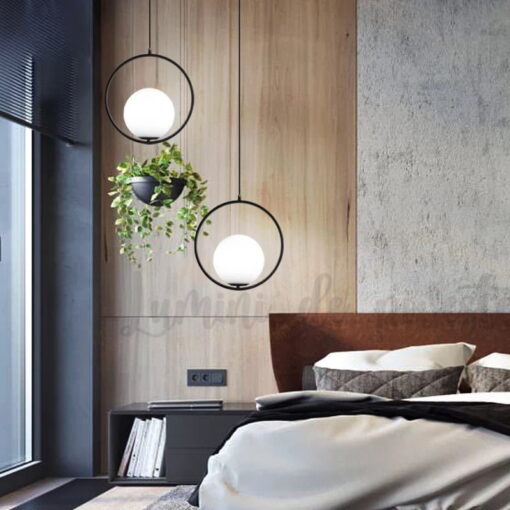 Pendul LED Moon Black