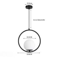 Pendul LED Moon Black