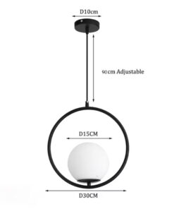 Pendul LED Moon Black
