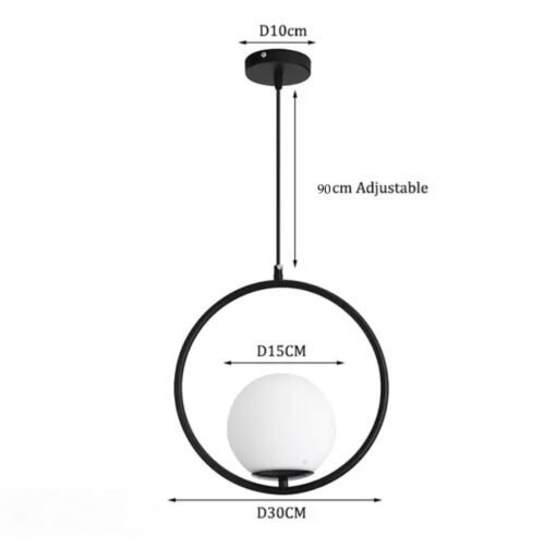 Pendul LED Moon Black