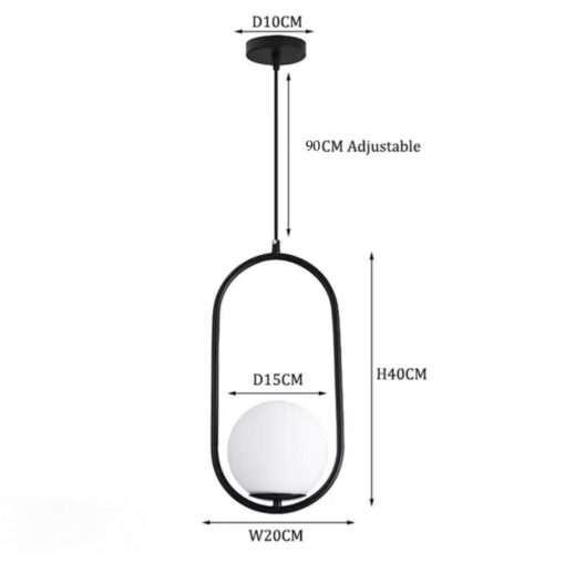 Pendul LED Moon Black