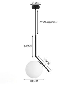 Pendul LED Moon Black