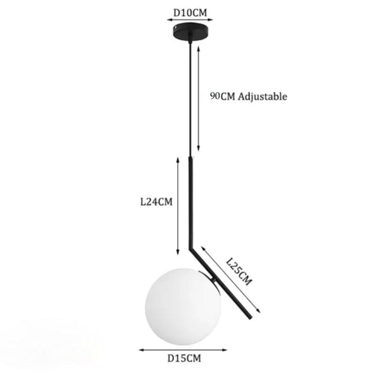 Pendul LED Moon Black