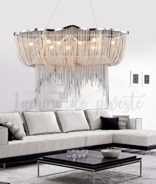 Candelabru zalle silver sparkles