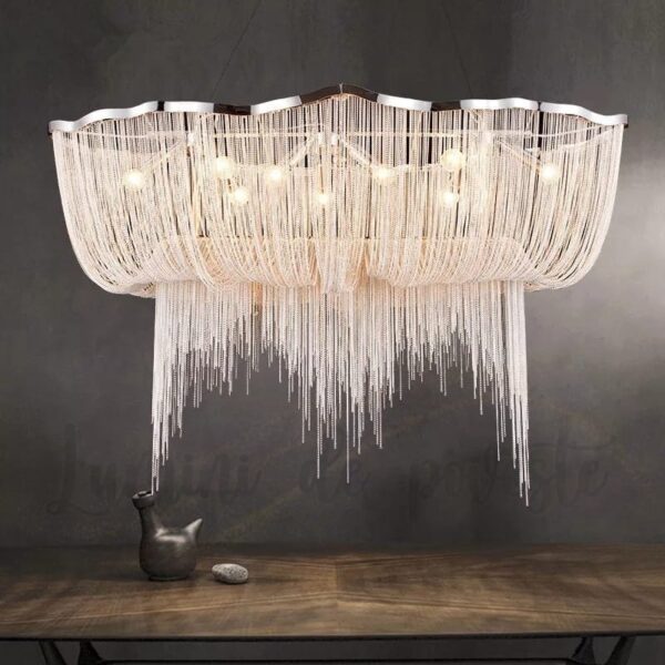 Candelabru zalle silver sparkles