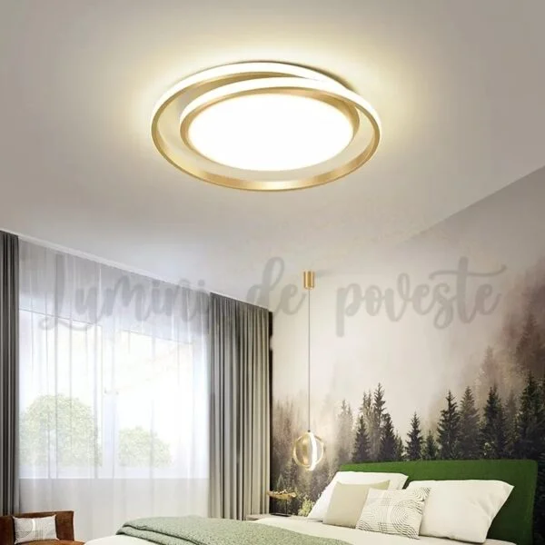Poza pentru Lustra LED 100W Double Gold (Aurie) 550