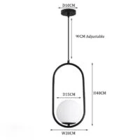 Pendul LED Moon Black