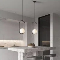 Pendul LED Moon Black