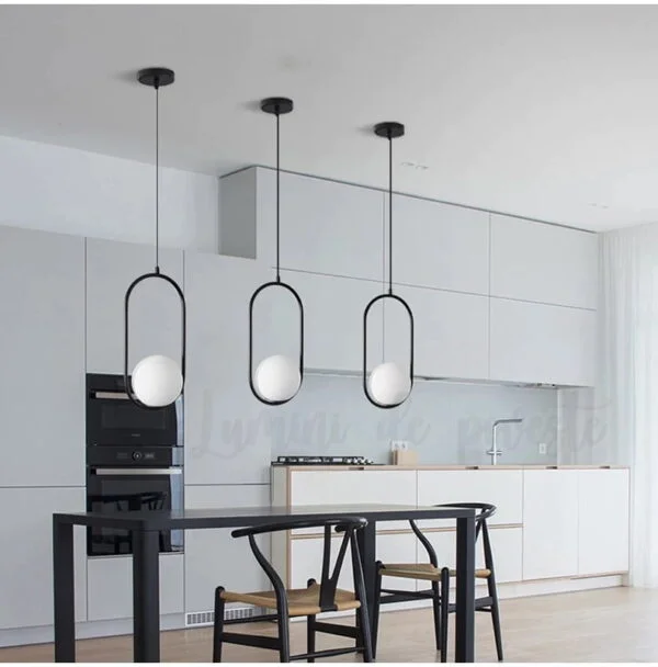 Pendul LED Moon Black
