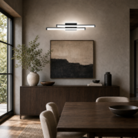 Aplica LED 44W Lines Negru