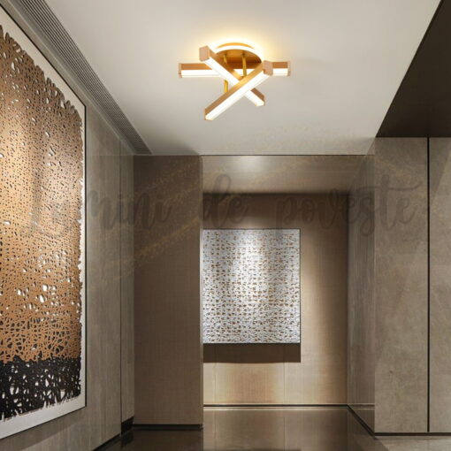 aplica led zig zag gold rotund