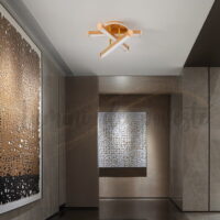 aplica led zig zag gold rotund