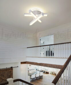 aplica led zig zag alb rotund