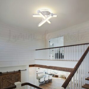 aplica led zig zag alb rotund