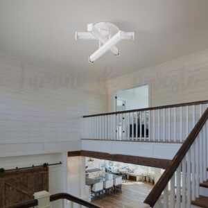 aplica led zig zag alb rotund