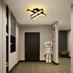 aplica led zig zag negru