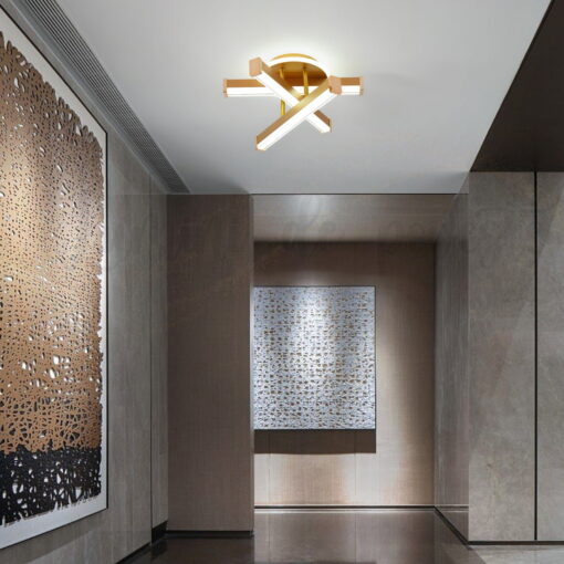 aplica led zig zag gold rotund