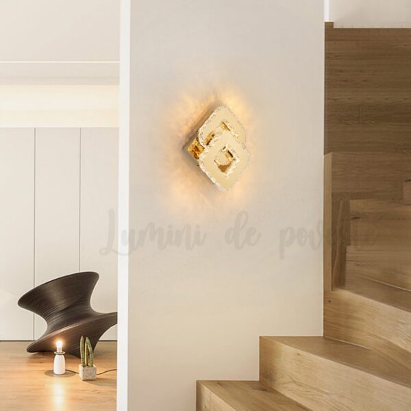 aplica led krystal double square