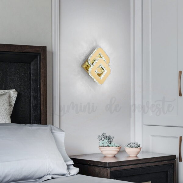 aplica led krystal double square