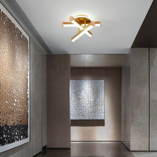 aplica led zig zag gold rotund