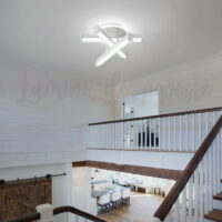 aplica led zig zag alb rotund