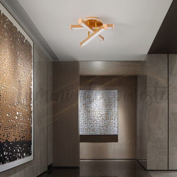 aplica led zig zag gold rotund