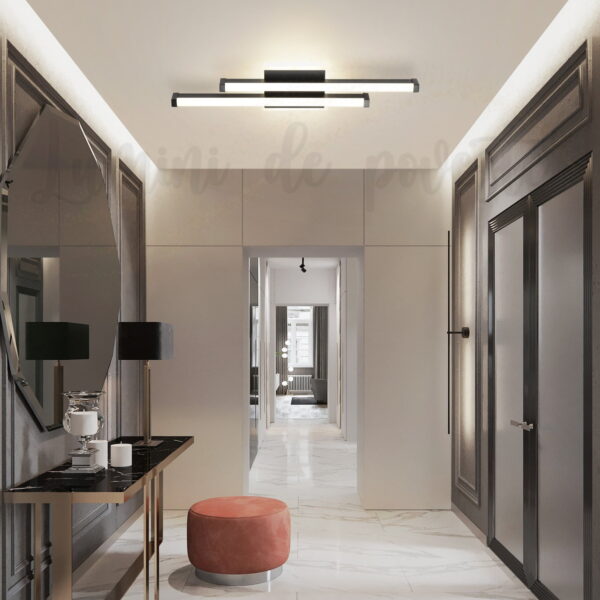 Aplica LED 44W Lines Negru