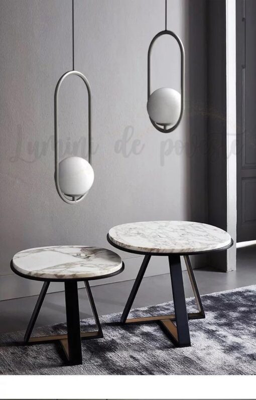 Pendul Moon Oval Silver