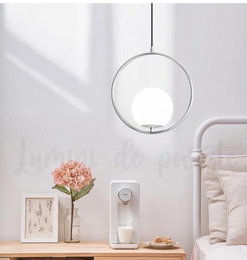 Pendul Moon Round Silver