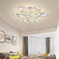 lustra led krystal sun flower alb