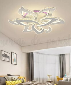 lustra led krystal sun flower alb