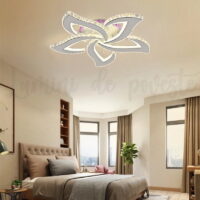 lustra led krystal sun flower alb