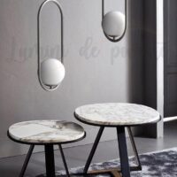 Pendul Moon Oval Silver