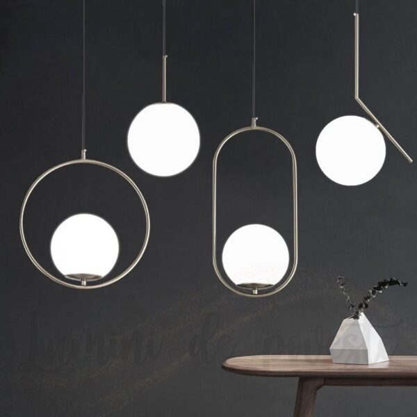 Pendul Moon Round Silver