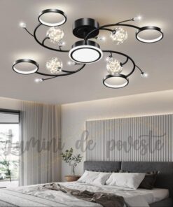Lustra LED Space Glam Black