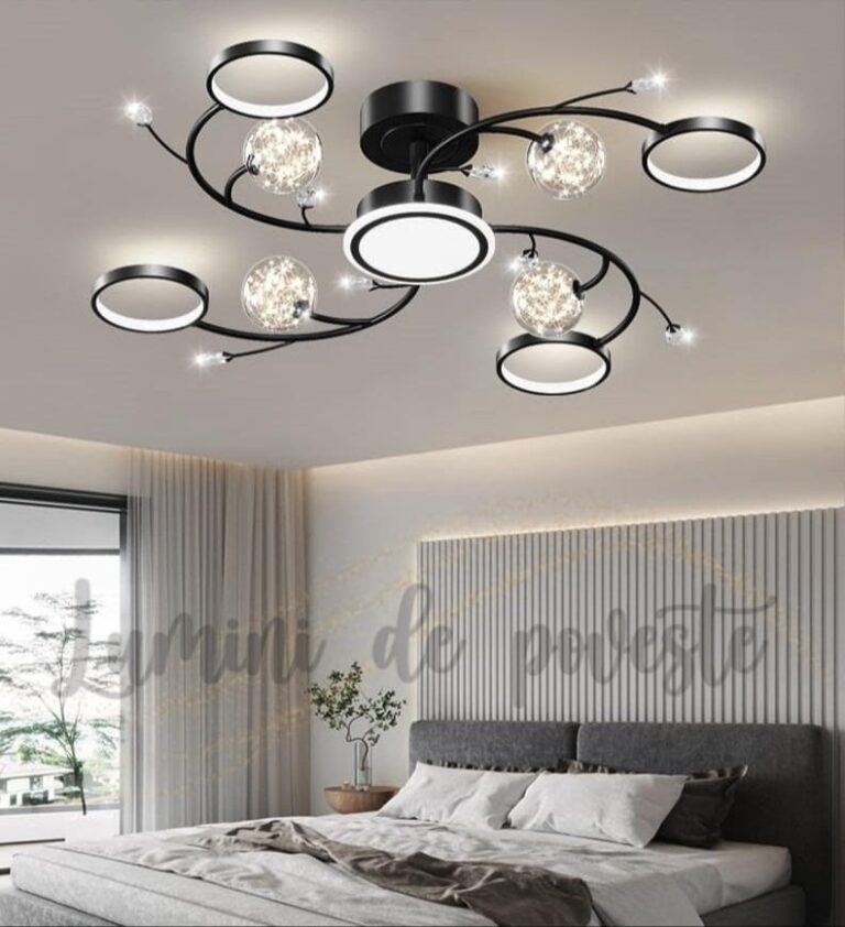 Lustra LED Space Glam Black