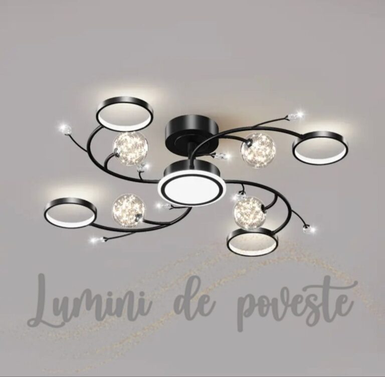 Lustra LED Space Glam Black