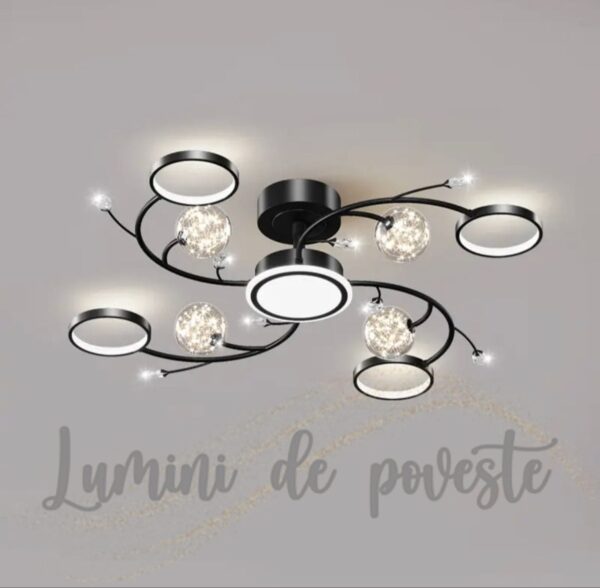Lustra LED Space Glam Black