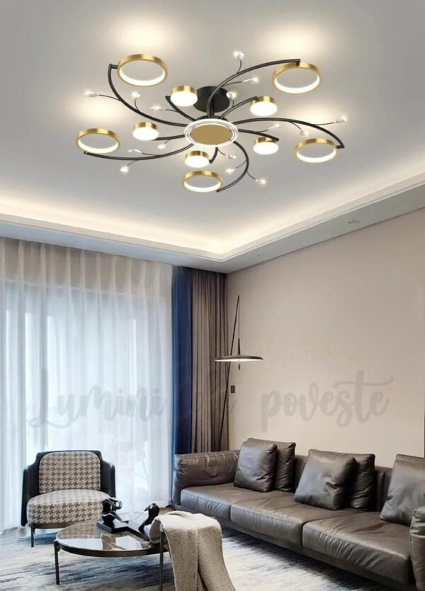 Lustra LED Space Glam Gold