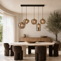 Candelabru Cognac Glass Dining 5
