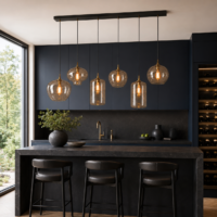 Candelabru Cognac Glass Dining 5