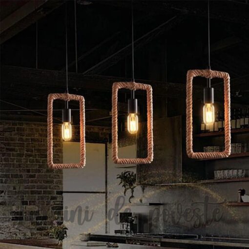 Pendul Vintage Rope Rectangle