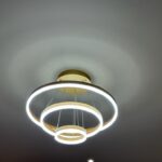 Candelabru LED 138W Minimalist Gold 3, LED inclus, 3 surse de iluminare, Telecomanda, Dimabil, Lumina: Cald, Natural, Rece photo review