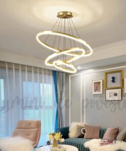 candelabru led minimalist 3 gold