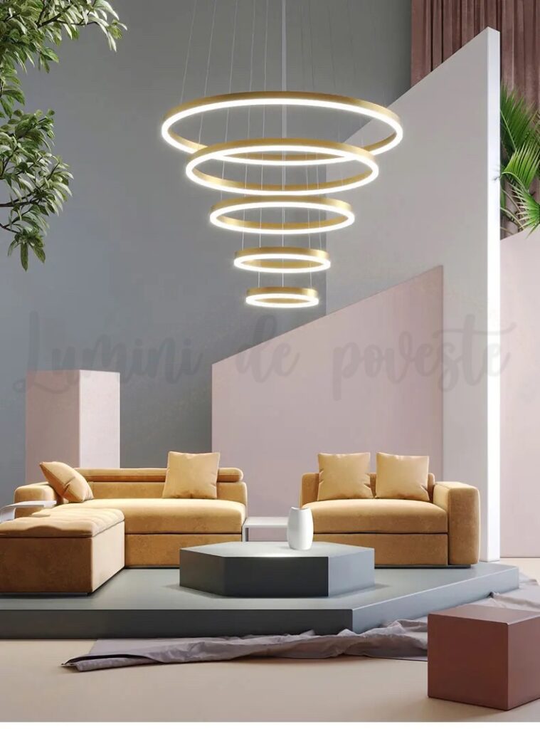 candelabru led minimalist gold 5