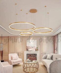 Candelabru LED 208W Minimalist Gold 40+60+80