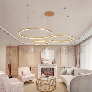 Candelabru LED 208W Minimalist Gold 40+60+80