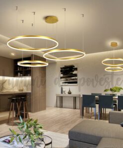 Candelabru LED 208W Minimalist Gold 40+60+80