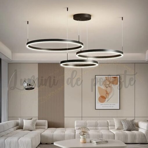 Candelabru LED 208W Minimalist Black 40+60+80