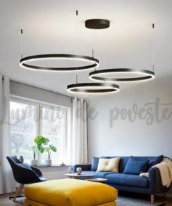 Candelabru LED 208W Minimalist Black 40+60+80